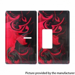 Authentic ETU Replacement Front + Back Square Cover Panel Plate for Billet Box Mod - Red Fire