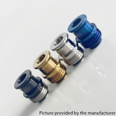 Never Normal Warp NUT Drop Style 316SS 510 Drip Tip for Billet Box Boro Tank - Blue