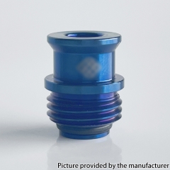 Never Normal Warp NUT Drop Style 316SS 510 Drip Tip for Billet Box Boro Tank - Blue