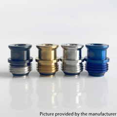 Never Normal Warp NUT Drop Style 316SS 510 Drip Tip for Billet Box Boro Tank - Blue