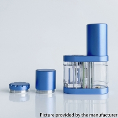 18X Stratum Balance Style 60W TC 18350 18650 Box Mod - Transparent Blue
