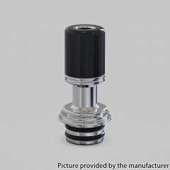 Authentic Auguse ERA V3 510 Drip Tip for RTA RDA Vape Atomizer - Silver + Black