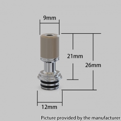 Authentic Auguse ERA V3 510 Drip Tip for RTA RDA Atomizer - Black + Grey