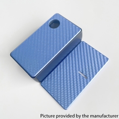 Rekavape Aluminum Carbon Fiber Front + Back Door Panel Plates for DotMod DotAIO V1 V2 Vape Pod System - Blue