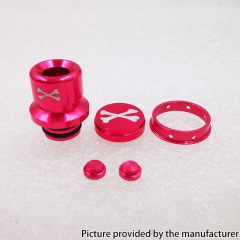 ODB Style Aluminum Alloy 510 Drip Tip + Button Set for Dotaio V1 V2 Mod - Pink