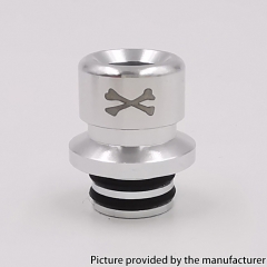 ODB Style Aluminum Alloy 510 Drip Tip + Button Set for Dotaio V1 V2 Mod - Silver