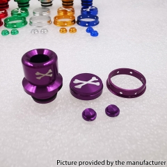 ODB Style Aluminum Alloy 510 Drip Tip + Button Set for Dotaio V1 V2 Mod - Purple