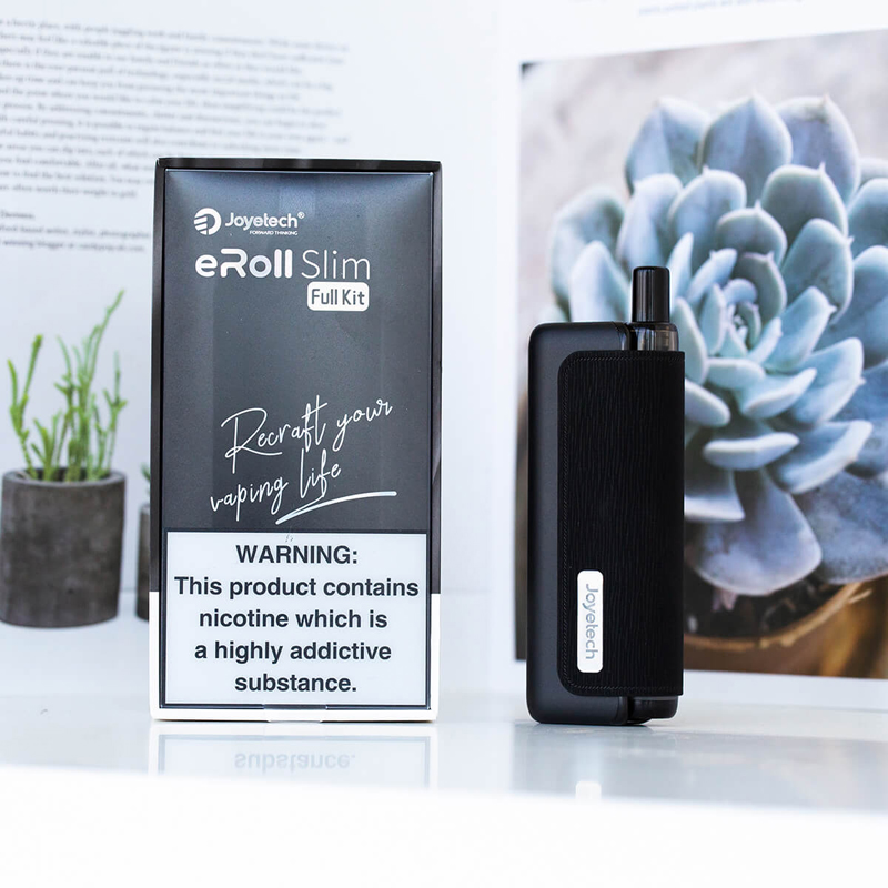 Buy Authentic Joyetech eRoll Slim 480mAh Pod System + 1500mAh PCC Box Black