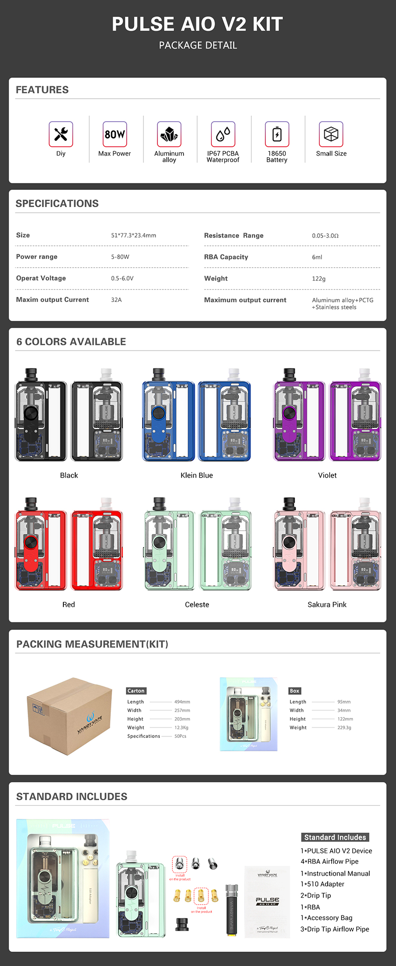 vandy vape pulse aio v2 kit Vandy Vape Pulse AIO V2 Kit
