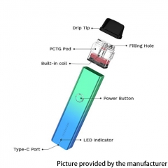 (Ships from Bonded Warehouse)Authentic Vaporesso XROS 2 1000mAh Kit 2ml Standard Version - Blue