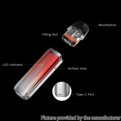 (Ships from Bonded Warehouse)Authentic Vaporesso LUXE QS 1000mAh Kit 2ml Standard Version - Flame Red