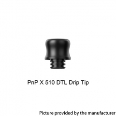 (Ships from Bonded Warehouse)Authentic VOOPOO PnP X 510 DTL Drip Tip 2pcs - Black