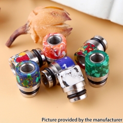 Focivape Turquoise + Stainless Steel 510 Drip Tip for RBA RTA RDA Atomizer - C