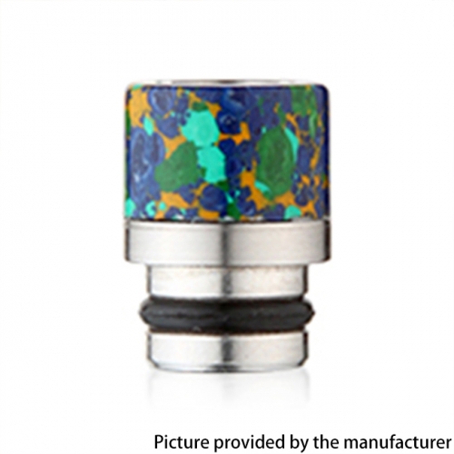 Focivape Turquoise + Stainless Steel 510 Drip Tip for RBA RTA RDA Atomizer - F