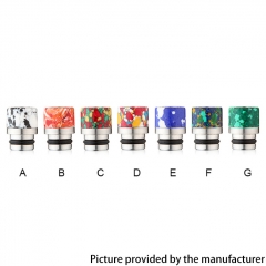 Focivape Turquoise + Stainless Steel 510 Drip Tip for RBA RTA RDA Atomizer - B