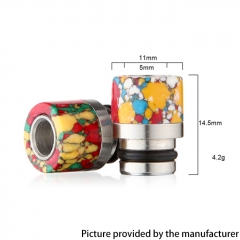 Focivape Turquoise + Stainless Steel 510 Drip Tip for RBA RTA RDA Atomizer - B