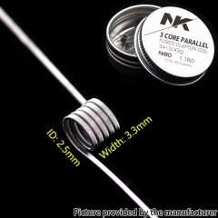 NK NI80 3 Core Parallel  Fused Clapton Prebulit Coil Wire 34x3+42GA 1.16ohm 8pcs