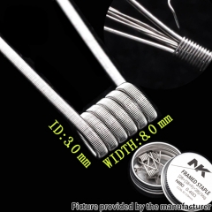 NK NI80 Framed Staple Prebulit Coil Wire [28+(38*9)+28]/36GA 0.4ohm 8pcs