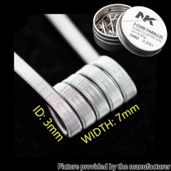 NK NI80 Fused Clapton Prebulit Coil Wire 26*3/40GA 0.2ohm 8pcs