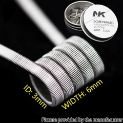 NK NI90 Fused Clapton Prebulit Coil Wire 28*3/36GA 0.2ohm 8pcs