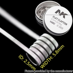 NK NI80 Flat Clapton Prebulit Coil Wire 0.3*0.8/39GA 0.38ohm 8pcs