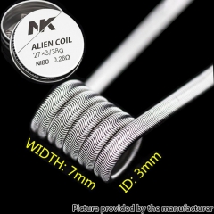NK NI80 Hand made Alien Prebulit Coil Wire 27*3/38GA 0.26ohm 8pcs