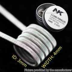 NK NI80 Fused Clapton Prebulit Coil Wire (28+28)/40GA 0.5ohm 8pcs