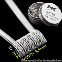 NK NI80 Sky Fire Prebulit Coil Wire [26+(0.1*0.4*5+38)+26]/38GA 0.2ohm 8pcs