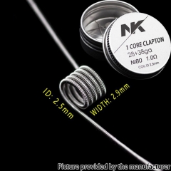 NK NI80 MTL Clatpon Prebulit Coil Wire 28+38GA 1.0ohm 8pcs