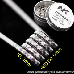 NK NI80 Fused Clapton Prebulit Coil Wire (26+26)/38GA 0.3ohm 8pcs