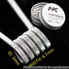 NK NI80 Fused Clapton Prebulit Coil Wire (24+24)/38GA 0.2ohm 8pcs