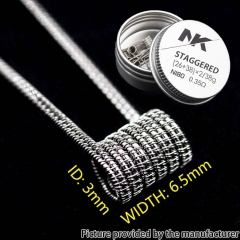 NK NI80 Staggered Prebulit Coil Wire (26+38)*2/38GA 0.35ohm 8pcs