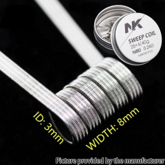 NK NI80 Mirror 4 Core Sweep Coil Prebulit Coil Wire 28*4/40GA 0.24ohm 8pcs