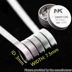 NK NI80 Sweep Coil Prebulit Coil Wire 28*4/40GA 0.22ohm 8pcs