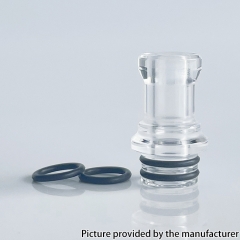 Unkwn Phaze L Style 510 Drip Tip for RBA RTA RDA Vape Atomizer - Transparent