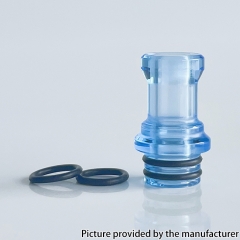 Unkwn Phaze L Style 510 Drip Tip for RBA RTA RDA Vape Atomizer - Transparent Blue