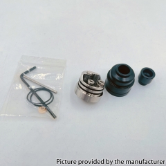 Kindbright Duetto Reborn Style 22mm 316SS RDA Rebuildable Dripping Atomizer w/ BF Pin - Black