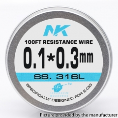 NK SS316L Flat Wire 0.1*0.3mm Heat Wire 100Feet