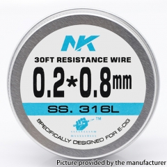 NK SS316L Flat Wire 0.2*0.8mm Heat Wire 30Feet