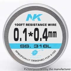 NK SS316L Flat Wire 0.1*0.4mm Heat Wire 100Feet