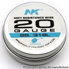 NK SS316L Round Silk 20GA Heat Wire 30Feet