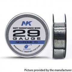 NK NI70 Round Silk 29GA Heat Wire 30Feet