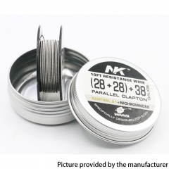 NK A1+NI80 DL Fused Clapton Semi-Finished Restiance Wire (28+28)+38GA Heat Wire 10Feet