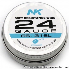NK SS316L Round Silk 24GA Heat Wire 30Feet