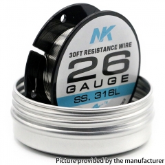 NK SS316L Round Silk 26GA Heat Wire 30Feet