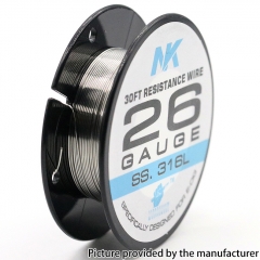 NK SS316L Round Silk 26GA Heat Wire 30Feet