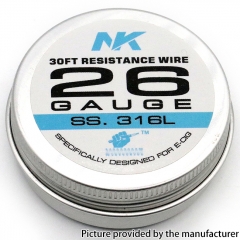 NK SS316L Round Silk 26GA Heat Wire 30Feet