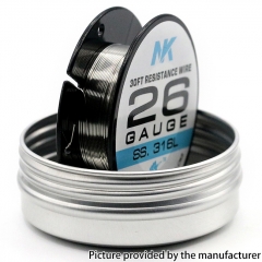 NK SS316L Round Silk 26GA Heat Wire 30Feet