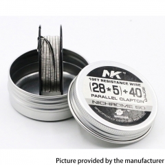 NK NI80 DL 5 Cores Fused Clapton Semi-Finished Restiance Wire 28x5+40GA Heat Wire 10Feet