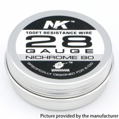 NK NI80 Round Silk 28GA Heat Wire 100Feet